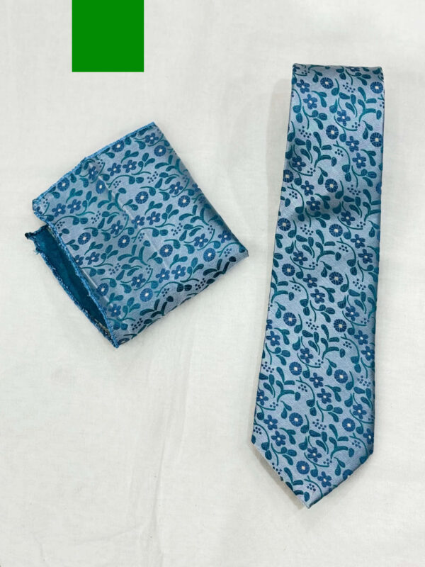 Azure Floral Bloom Tie